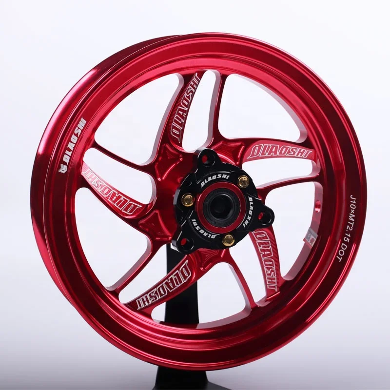 

Customized Aluminum alloy wheel pedal motorcycle front hub electric red