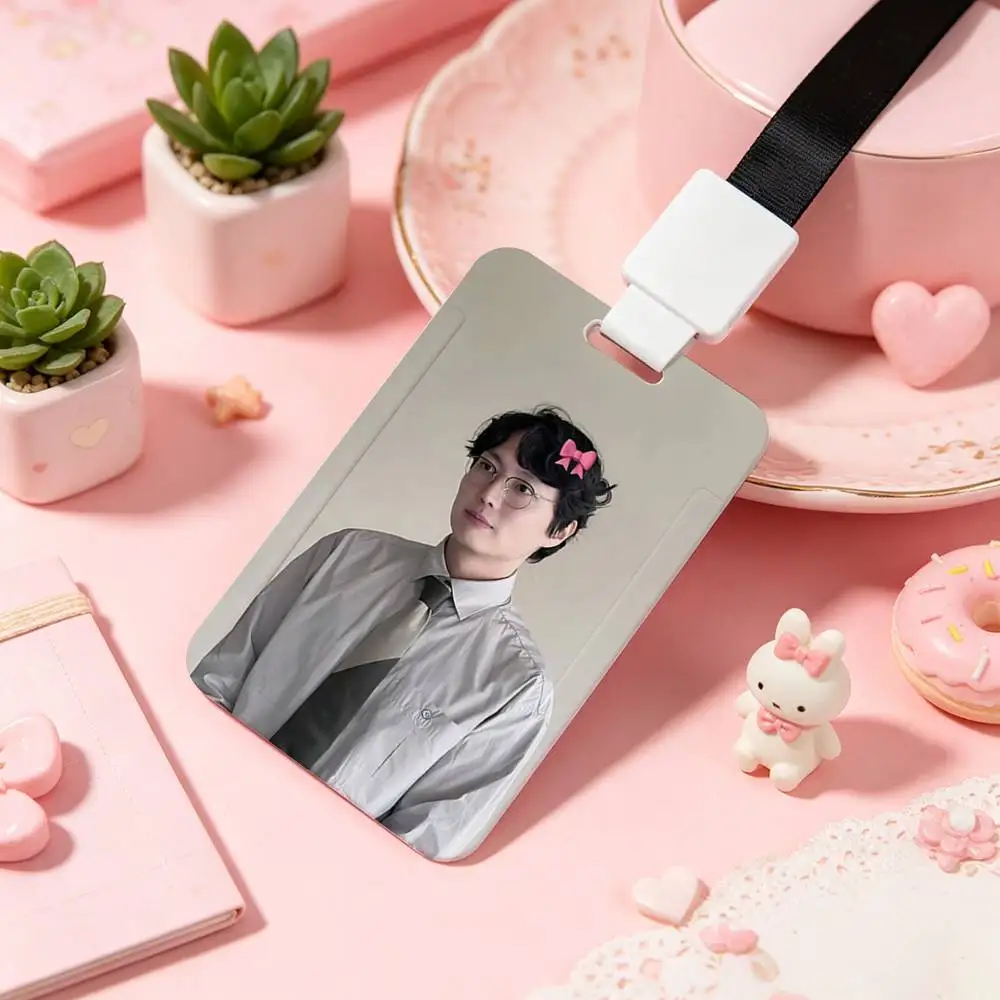 Funny R-roh Jae Won Employee ID Badge With Name Tag, Lanyard, High-end Work Badge, Card Holder, Student ID Badge