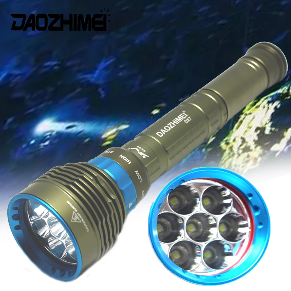 

8000 lumens Super Bright T6 L2 LED Diving Flashlight Yellow/White Light Scuba Diving Underwater Waterproof 26650 dive Torch