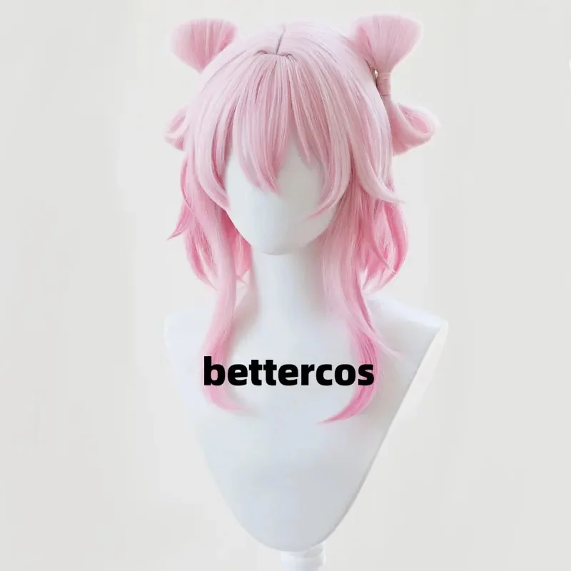 x;3,f6'b7\g,March 7th Cosplay Wig Game Honkai Star Rail Pink Gradient Bow Hair Astral Express Heat-resistant Fiber H5;h7'b8\f,4/ view 3