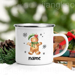 Personalisierte Kekse Becher, Nennen Sie Schneemann, heißer Kakao, Schokolade, Jioce -Glas, Weihnachtsdekoration, emaillierte Tassen, Weihnachtsgeschenk für Kinder 8 Hauptverkaufsschokoladen -Copinho - №7