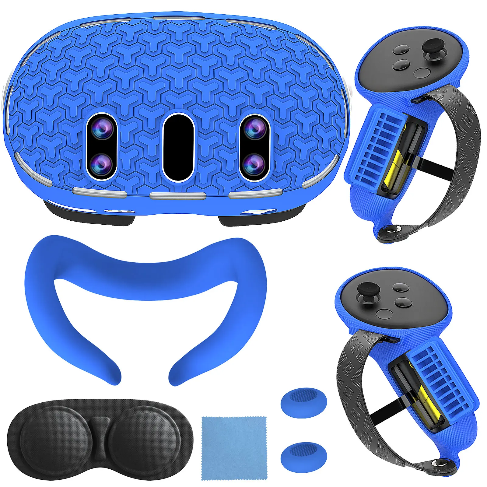 MTomatoVR for Meta Quest 3 Silicone Cover Protective Cover for Oculus Quest 3 vr Accessories, Soft Shell Skin, Face & Lens Cove