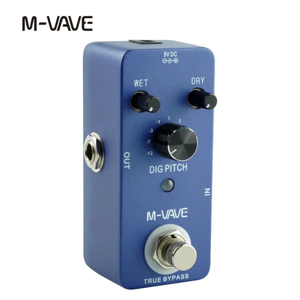 M-VAVE DIG PITCH Guitar Effect Pedal 9 Pitch Shift Effect True Bypass Zinc Alloy Shell Guitar Parts & Accessories