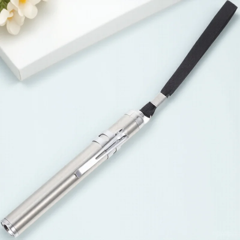 

Egg Candler LED Light Silver Small Flashlight Durable Nylon Stainless Steel Incubation Egg Tester Candling Lamp