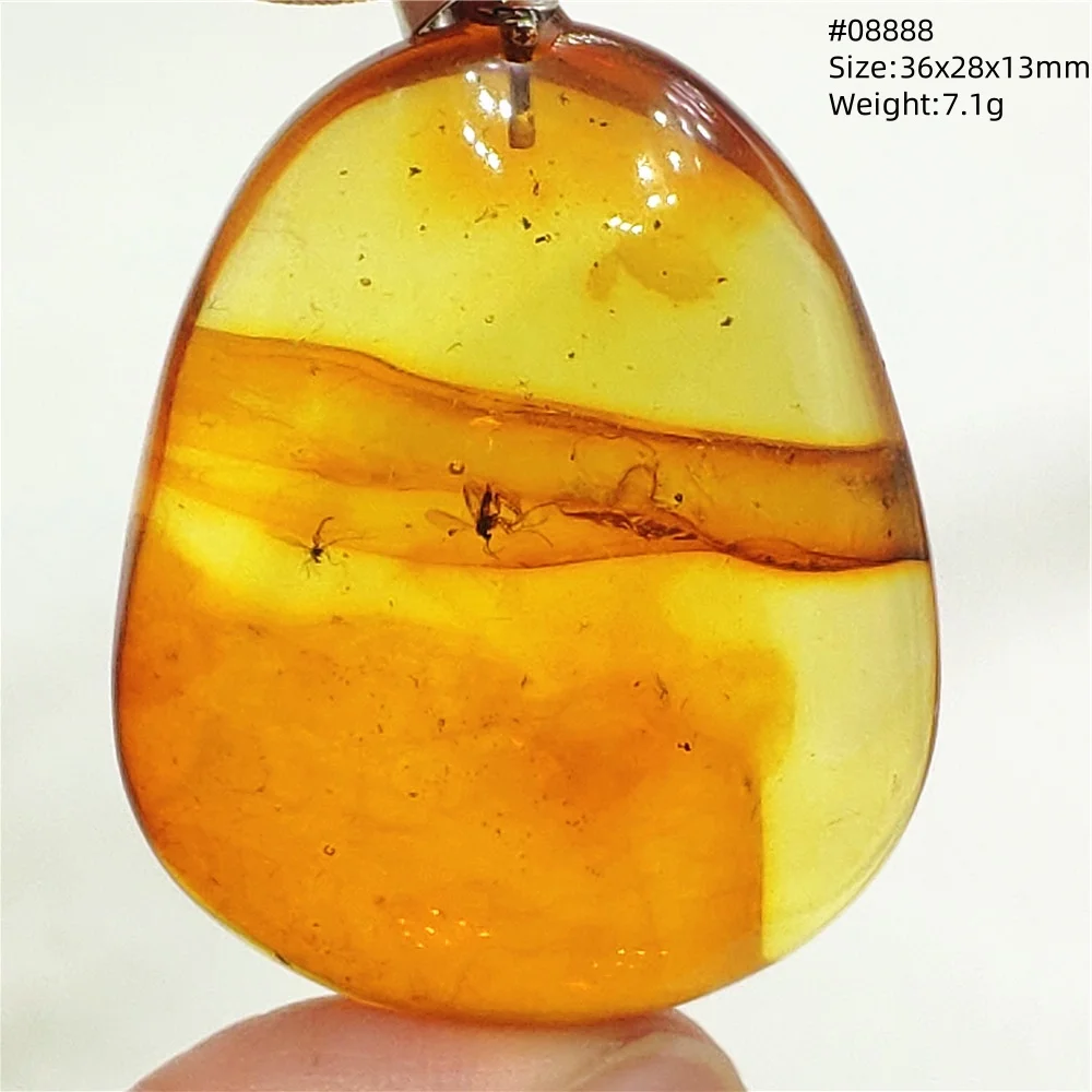 Natural Orange Amber Pendant Yellow Amber Gemstone Pendant Necklace Jewelry AAAAA