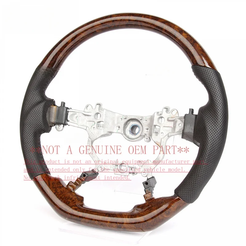 For Toyota Land Cruiser Retro Solid Wood Modified Steering Wheel Horn Cover Shell Decorative