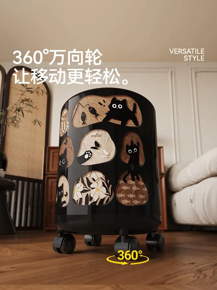 Meishida medieval style trash can 2026 new arrival for home living room accessible luxury high appearance