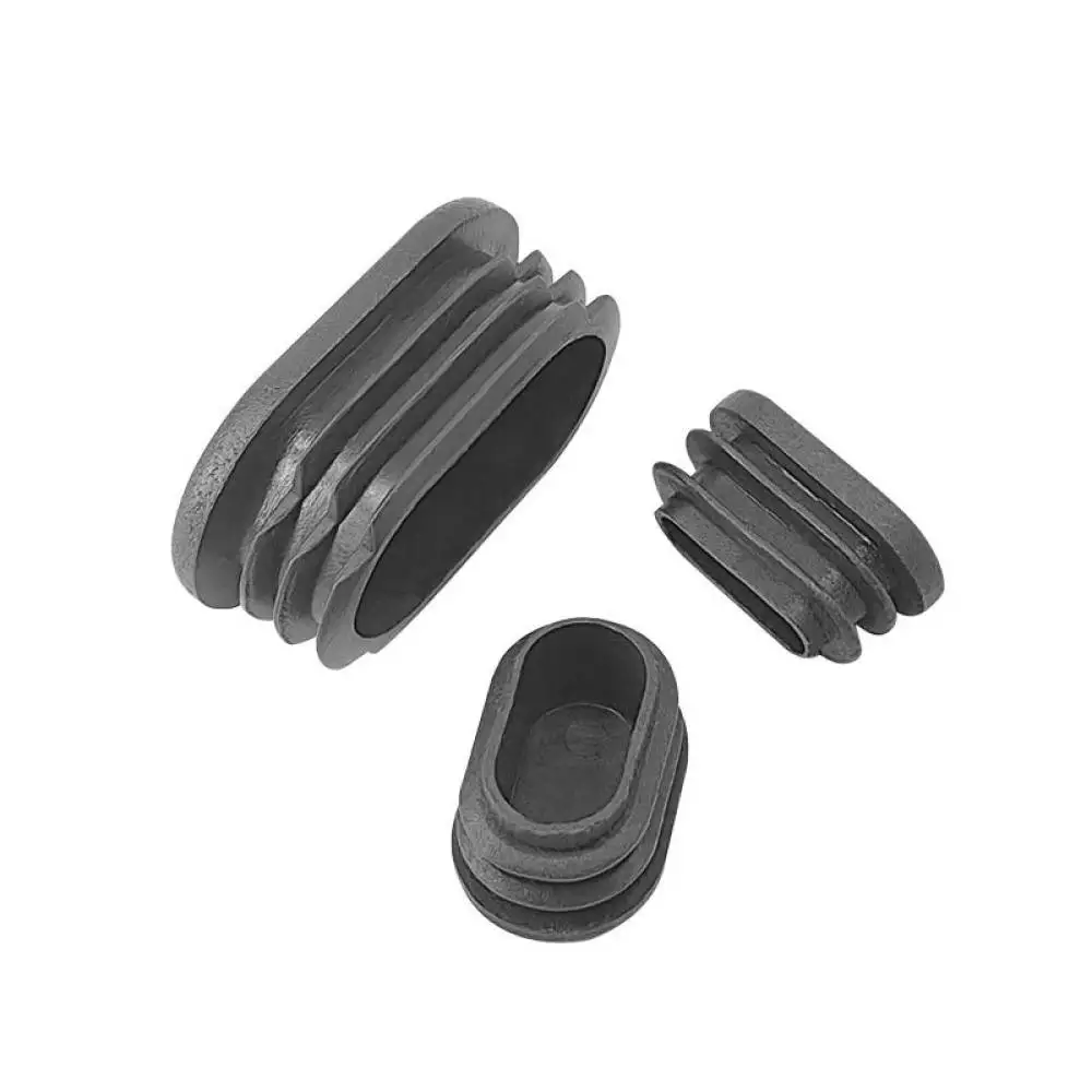 Oval Pipe Insert Cap Plastic Plug Furniture Chair Leg Protector Glide Seal Tip Pipe Cover Anti Slip Floor Guard Mat