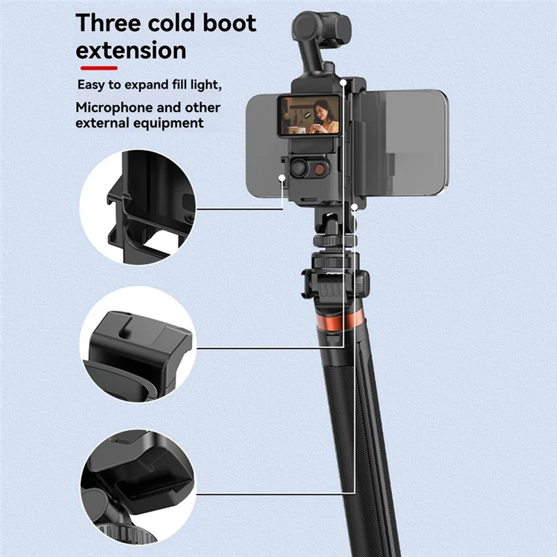 

VO-Expansion Bracket Adapter For DJI Osmo Pocket 3 Camera Phone Protector Frame Teleprompter Photography Tripod Holder