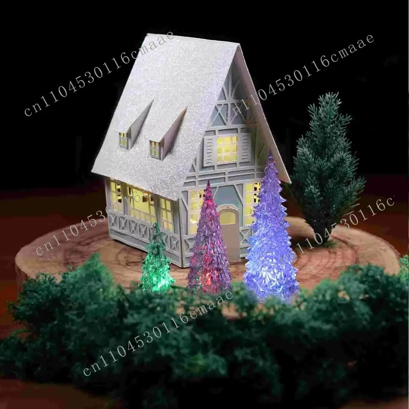 Factory Price 27.5cm LED Christmas Tree 22cm 19cm 16.5cm 14.5 12.5 10cm Colorful Lighting Fine Scene Layout Glowing Xmas Tree