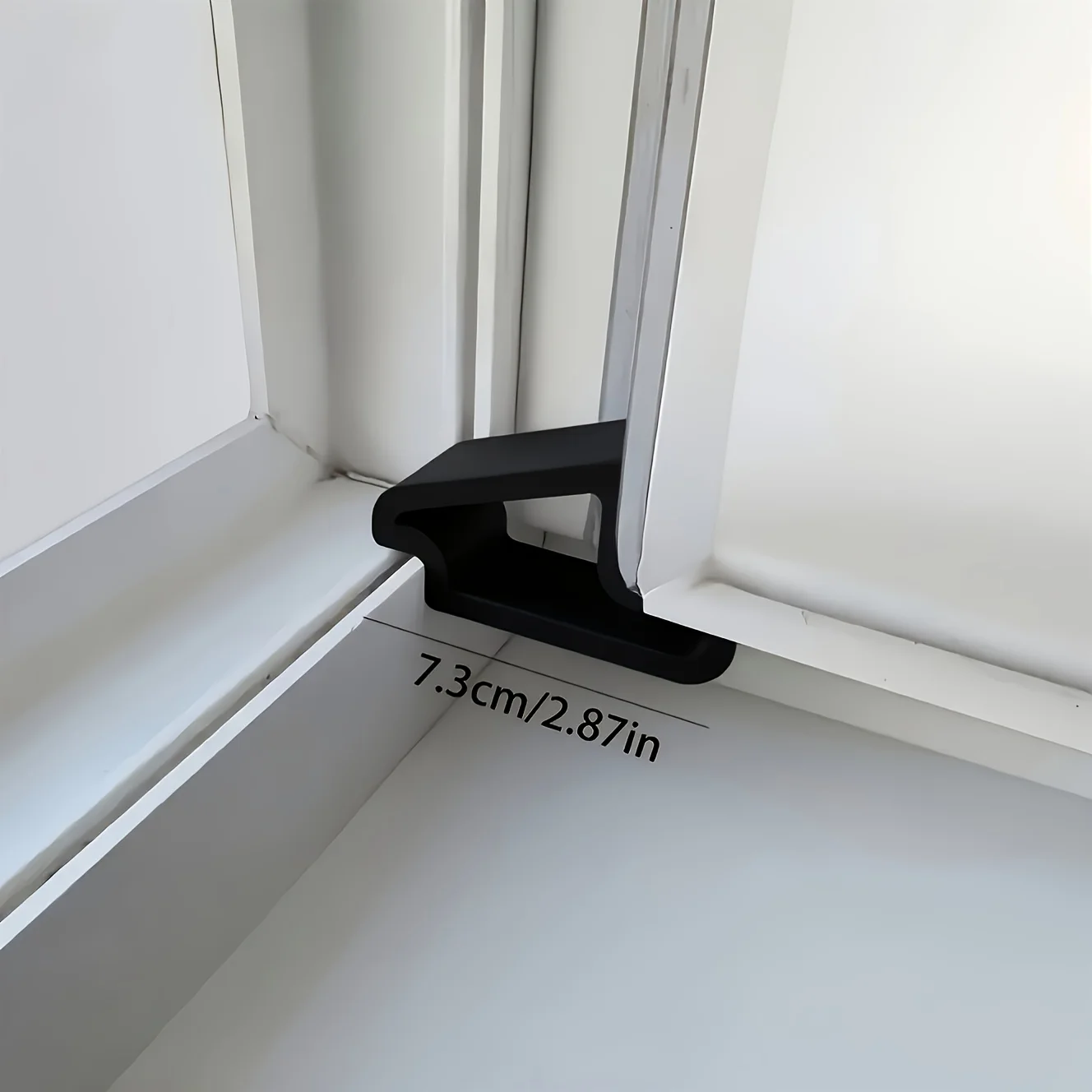2pcs Window Stopper - Durable Plastic Door Stopper with Matte Finish, Easy Installation Under Door for Secure Window Closure