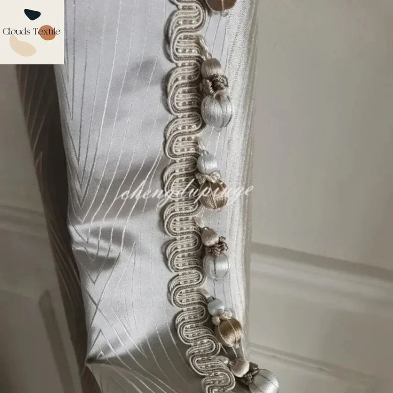 

Custom Size！！European Luxury Jacquard Gloss Romantic Elegant Classic Curtains for Living Dining Room Bedroom Study Decor Window