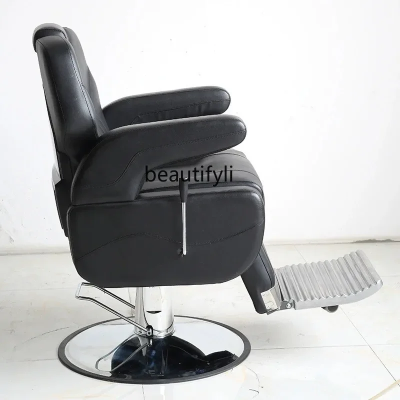 Barber Chair for Hair Salon Salon   Can Be Put down Hairdressing   Large Chassis  Cutting Chair Salon Chair