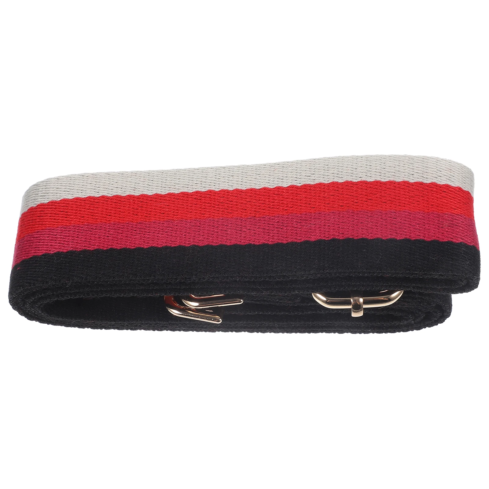 

Guitar Shoulder Belt Pink Black Stripes Adjustable Width Bass Sling Durable Cotton Replacement Strap For Instrument Bag Backpack