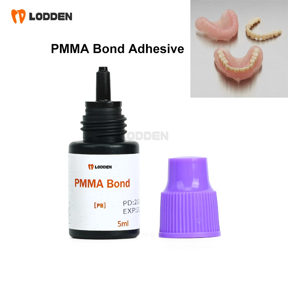 Lodden Dental Acrylic Resin Adhesive PMMABOND Adhesive For Fixing Resin Teeth to Denture Base Full Denture Repair