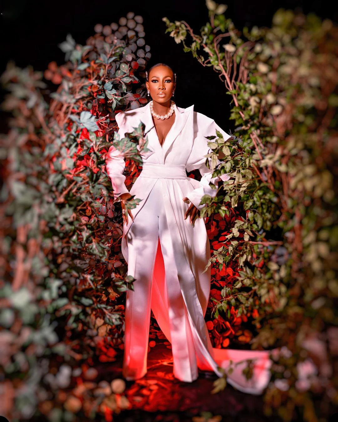 Robes longues blanches pour femmes, olympiques 2 pièces, robe de soirée à revers cranté, sur mesure, blazer puissant élégant