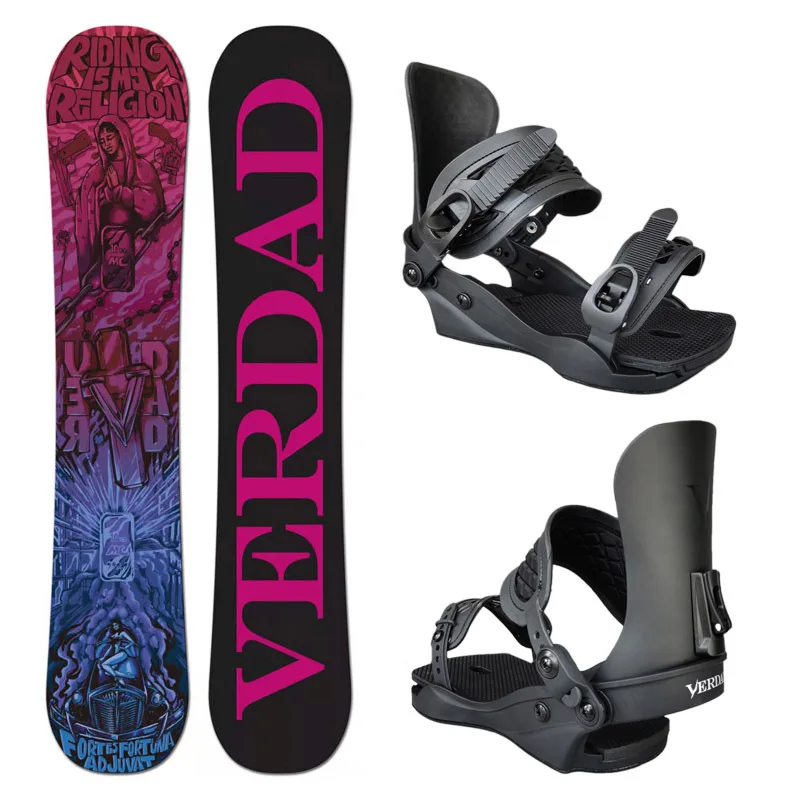 All-Round Flat-Flower Freestyle Snowboard for Men and Women All-Terrain Veneer Suit Retainer for Ski Usage