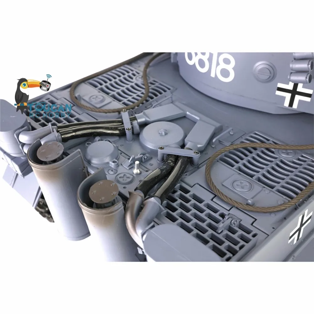 هنغ لونغ 1/16 7.0 البلاستيك الألماني النمر I دبابة مع جهاز للتحكم عن بُعد 3818 360 برج الدورية الأشعة تحت الحمراء معركة اللعب في الهواء الطلق للهدايا TH17235-SMT7