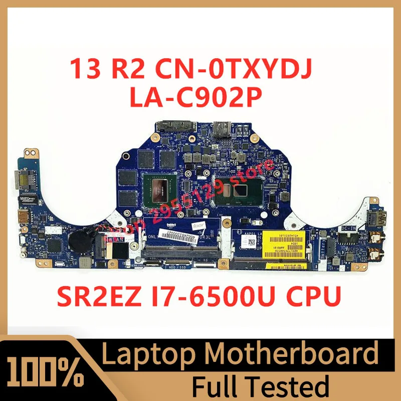 

CN-0TXYDJ 0TXYDJ TXYDJ Mainboard For DELL 13 R2 Laptop Motherboard AAP01 LA-C902P W/SR2EZ I7-6500U CPU N16E-GR-A1 100% Tested OK