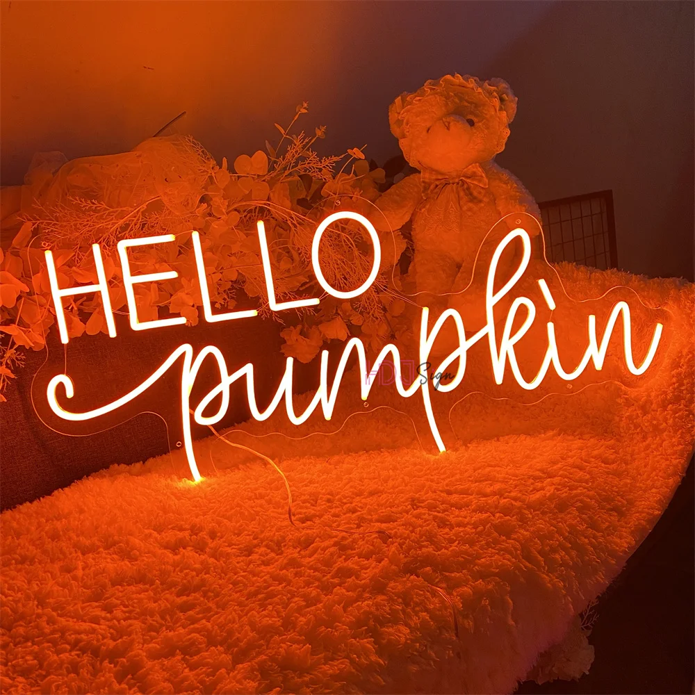 Imagem -03 - Custom Neon Sign Pumpkin Luzes Noturnas Led de Halloween Usb Decoração da Parede do Quarto Boardsign Lâmpadas Decoração do Dia das Bruxas