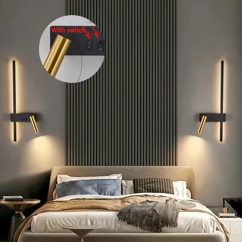 Imagem -03 - Nordic Interior Led Wall Lamp Luminária para Casa tv Cabeceira Sala de Estar Corredor Arandelas de Luz Modernas Decoração