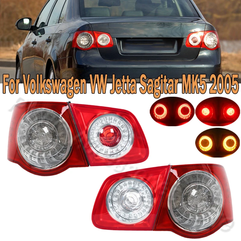 Car LED Tail Lamp Assembly Rear Stop Brake Light Turn Signal Lamp For Volkswagen VW Jetta 5 Sagitar MK5 Sendan 2005 2006-2010