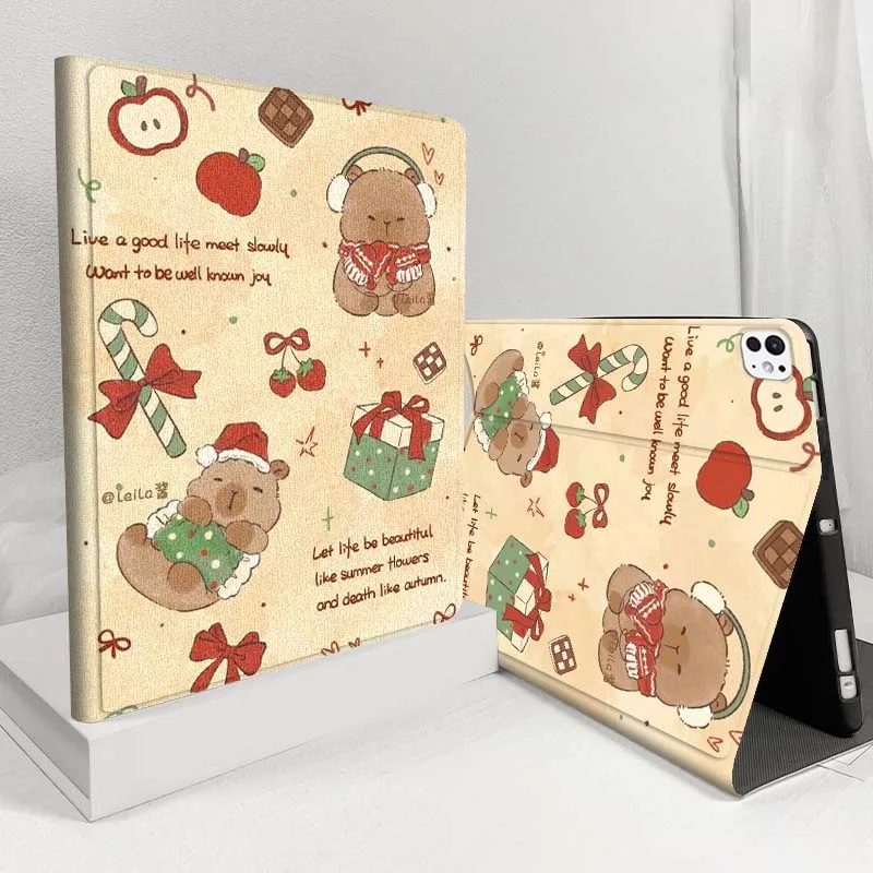 

Bear holiday costumes For iPad Pro Air 5 4 3 13 11 8 7 6 5 10th 7th 6th 10.5 12.9 10.9 Tablet Case