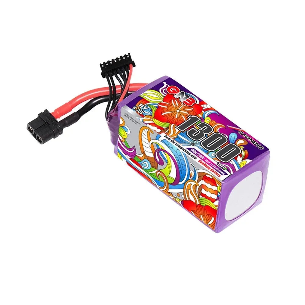 GAONENG GNB 6S 22,8 V 1300mAh HV 120C LiPo batería XT60 enchufe para GEPRC MARK5 Nazgul5 Evoque F5D F5 F6 Dron de carreras con visión en primera persona