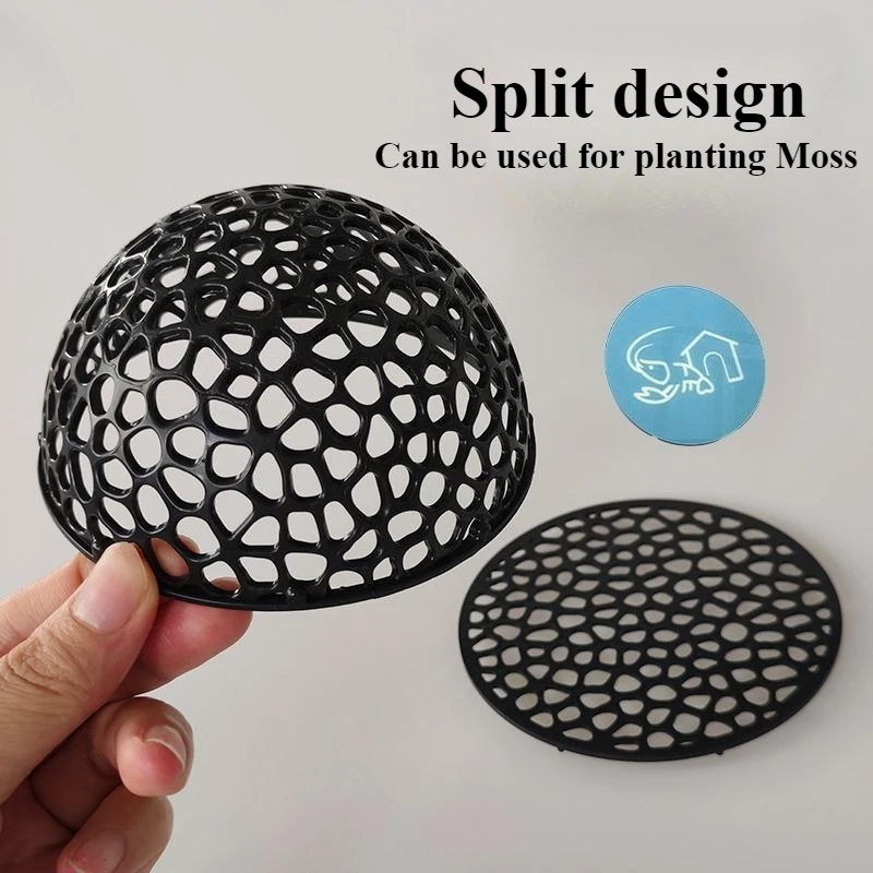 Refugio de cueva oculta para acuario, para cría y descanso de camarones y peces pequeños, adornos para pecera, escondite seguro para casa, cesta para plantar musgo