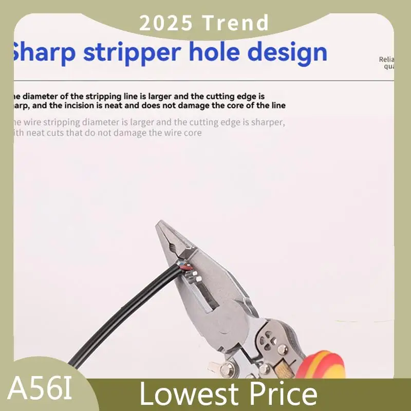 

ABDD Electricians Voltage Testing Cable Cutting Scissors Electrician Cable Cutter Crimping Pliers