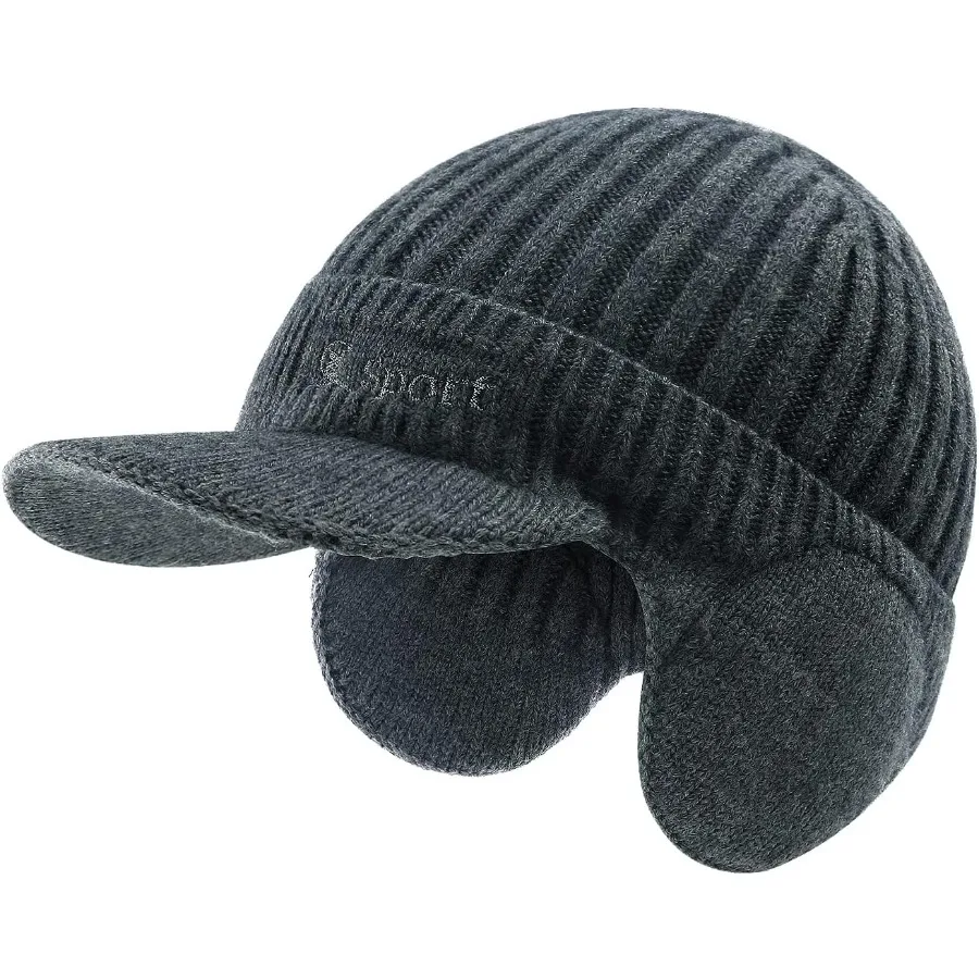 

Шапка BAVST для мужчин, вязаная шапка, женские зимние шапки, мужские эластичные шапки, уличные шапочки, утеплители для ушей на флисовой подкладке