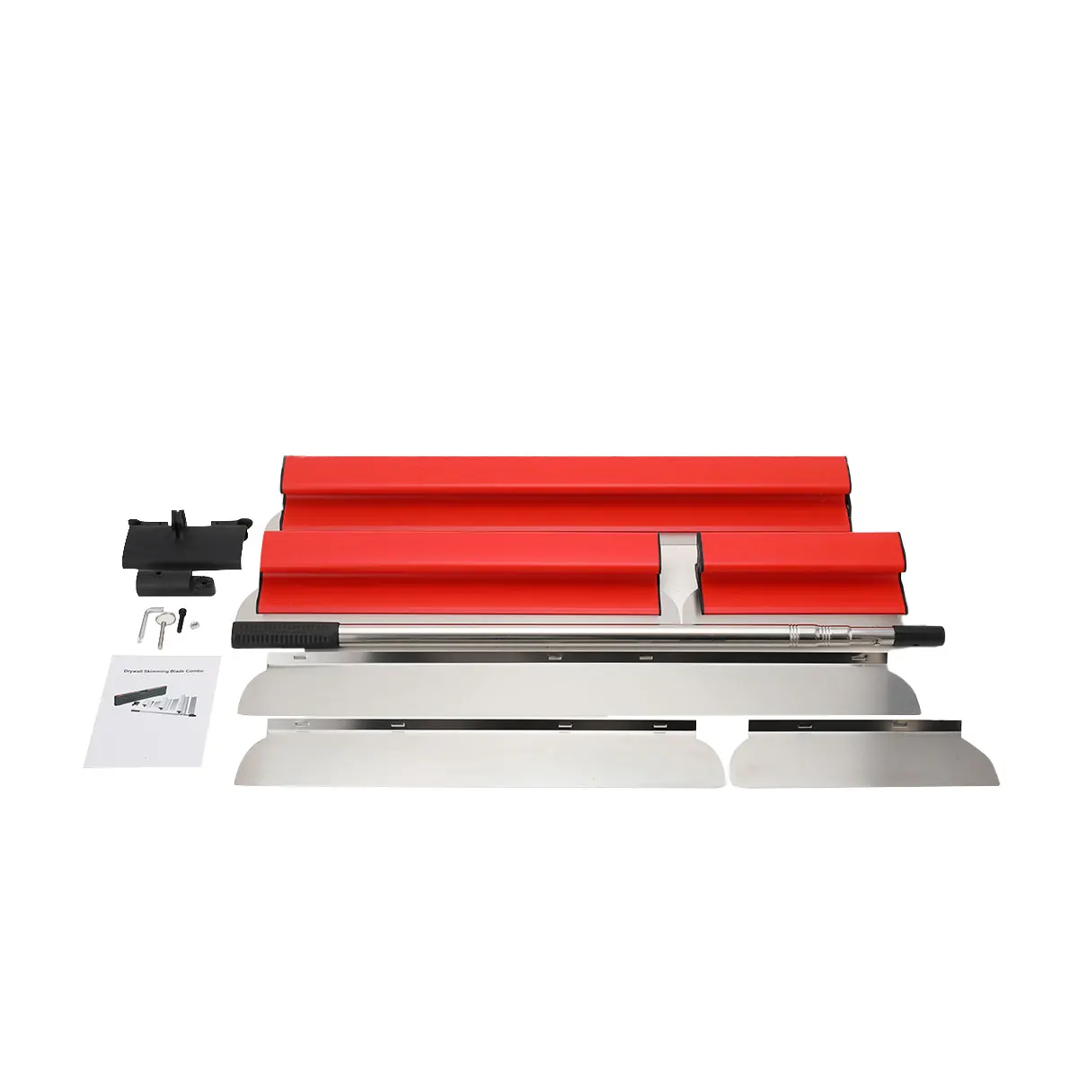 Smoothing Blade Drywall Skim Set Stainless Steel with Extension Handle Wall Tool
