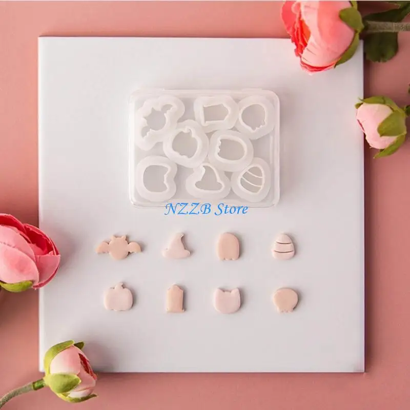 

T21F Bat Тыквенные глиняные серьги-резаки для изготовления ювелирных изделий, маленькие глиняные модели