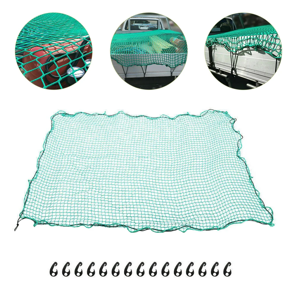 Automotive Cargo Nets Truck Bed Trailer Extend Cover Pickup Trucks Netting Green Nylon for