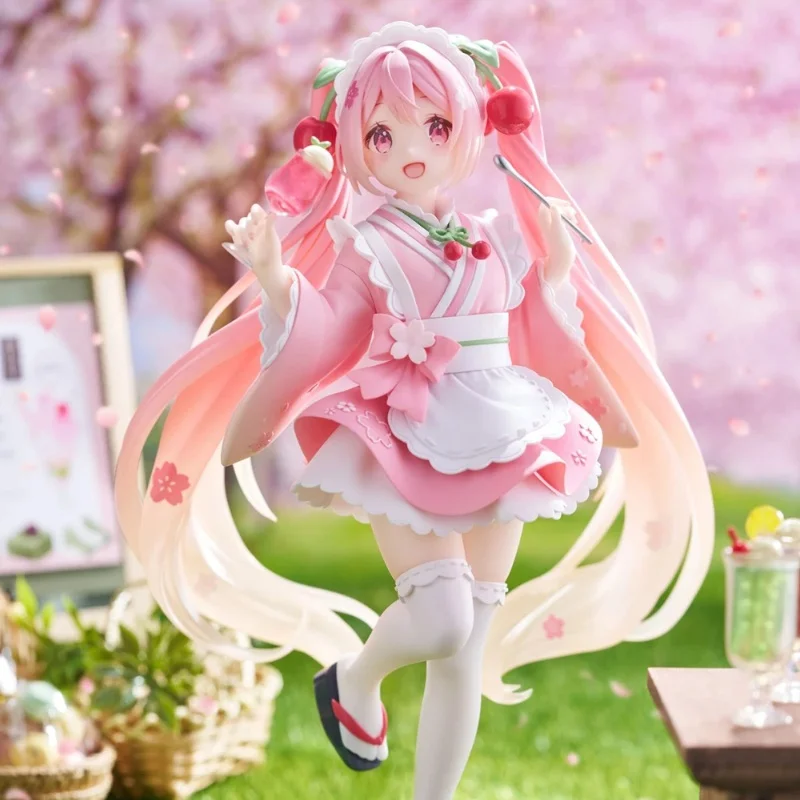 

Original Taito anime Coreful Hatsune Miku Figure Sakura Wafuu Kissa Ver Maid action Figure pvc Model Collectible Toys cute Gift