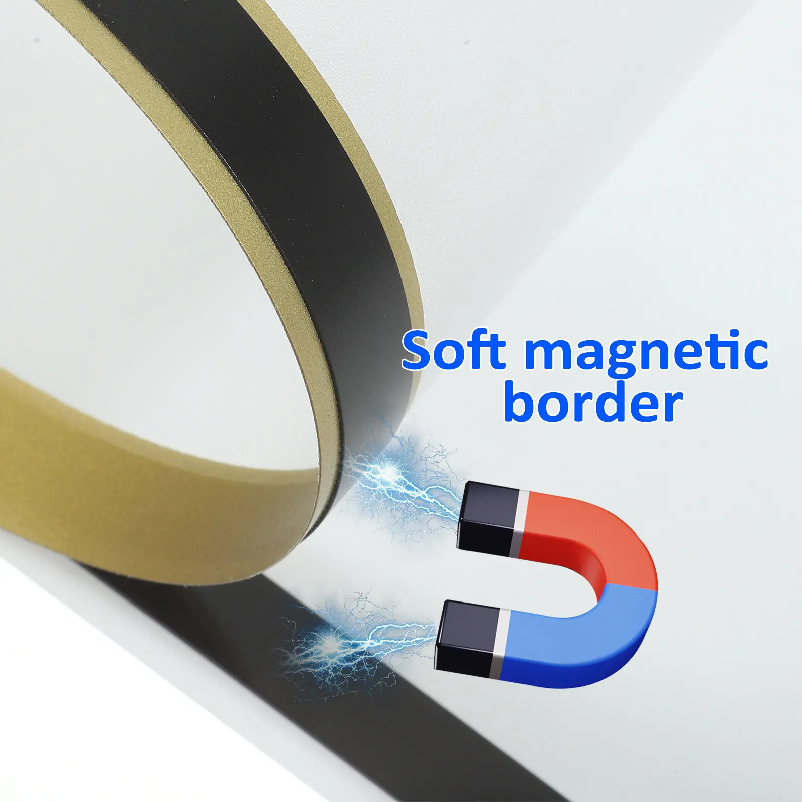 A3 Magnetic Picture Frame Self Adhesive Golden Frame for Certificates Posters Photos Business License Display Fridge Office