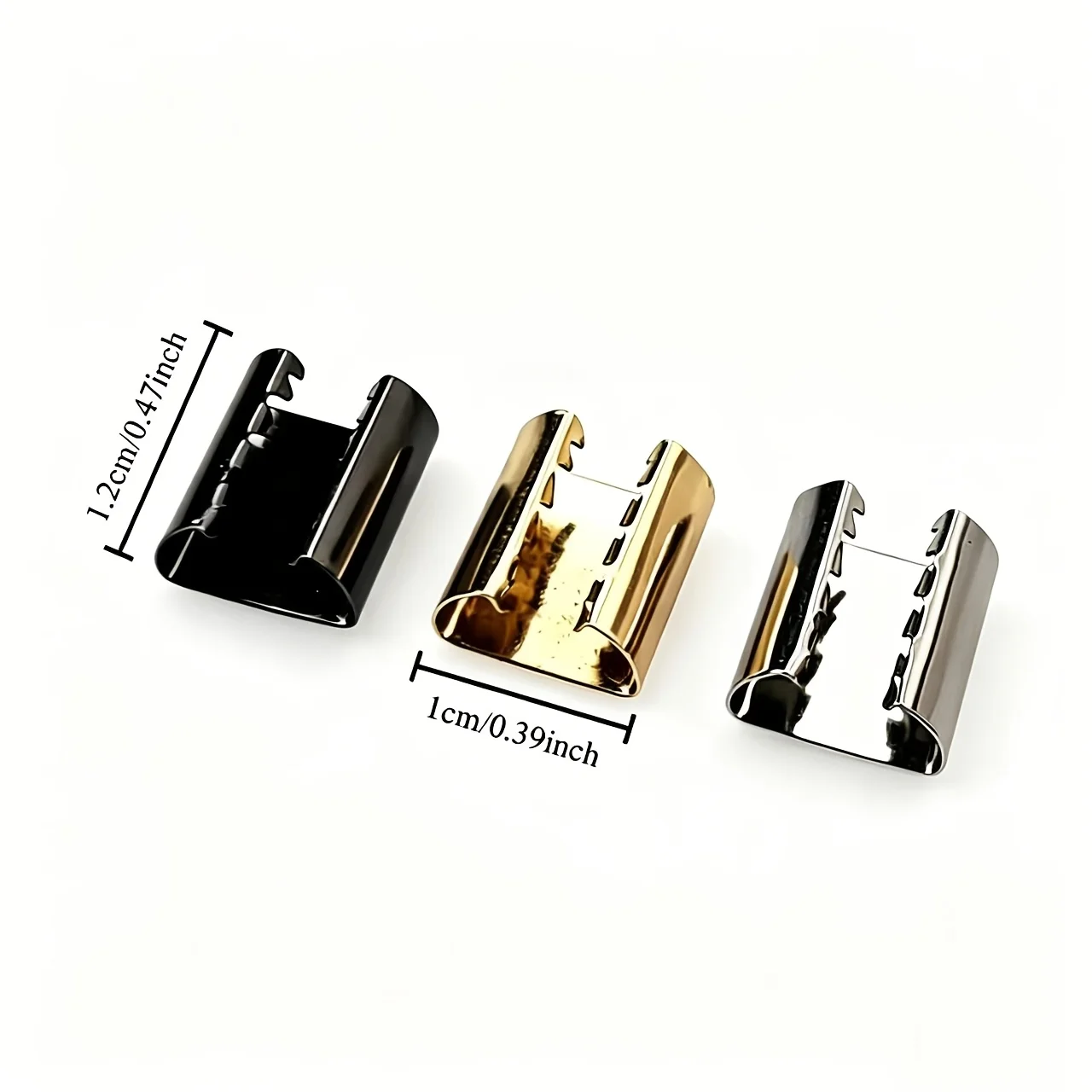 42pcs Open Metal Crimping Terminals, Randomly Colored, Fixed Rope Buckle for Securing Ropes, Multifunctional Buckle