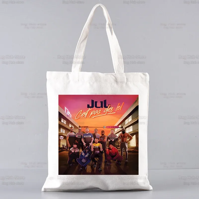 JuL C'est Pas Des Shopping Bag กระเป๋าถือของชํา Bolsas De Tela Tote Bolsa Shopping Bag Jute Tote Fabric Custom