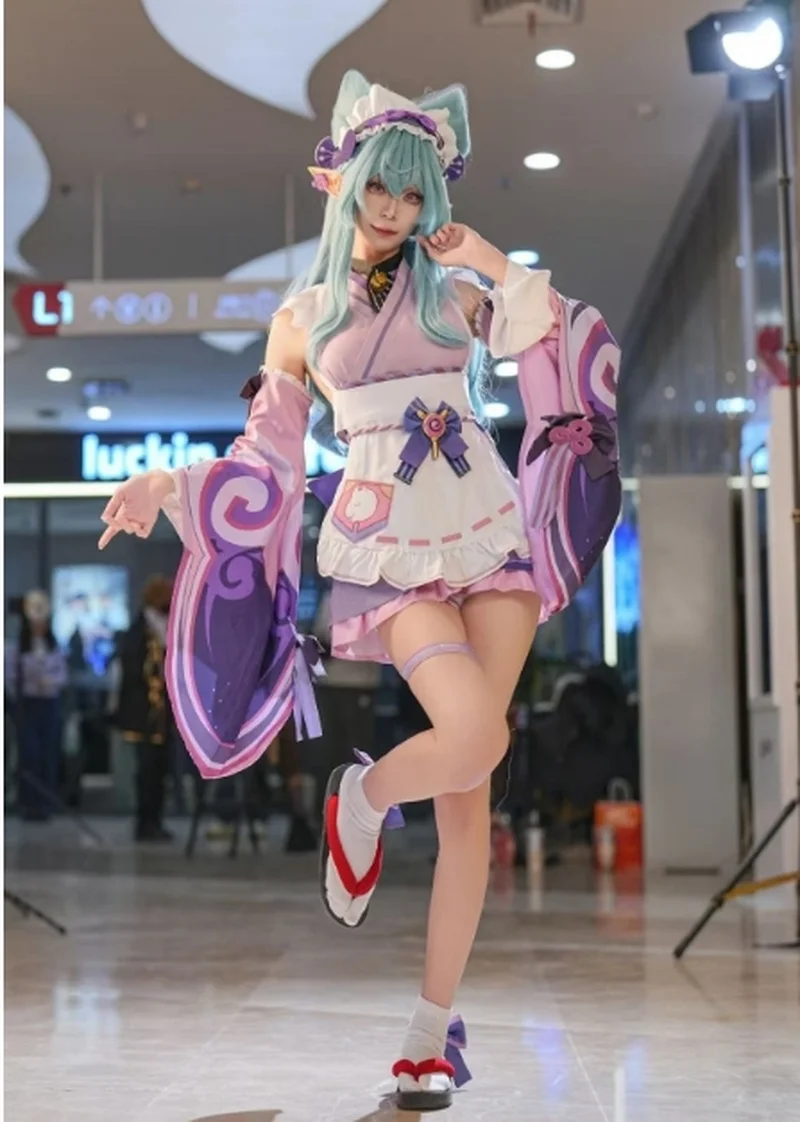 

Dreaming Of Yueruixi Cosplay Costume Complete Set Anime Role-Playing Yanyan Maid Suit For Women Perfect Stage Performance Props