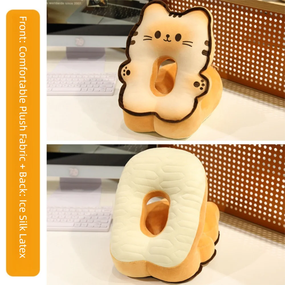 

Тост Капибара, офисная подушка для сна, двусторонняя супермягкая грелка для рук кота, мультяшная мягкая подушка для талии собаки, мужская и женская