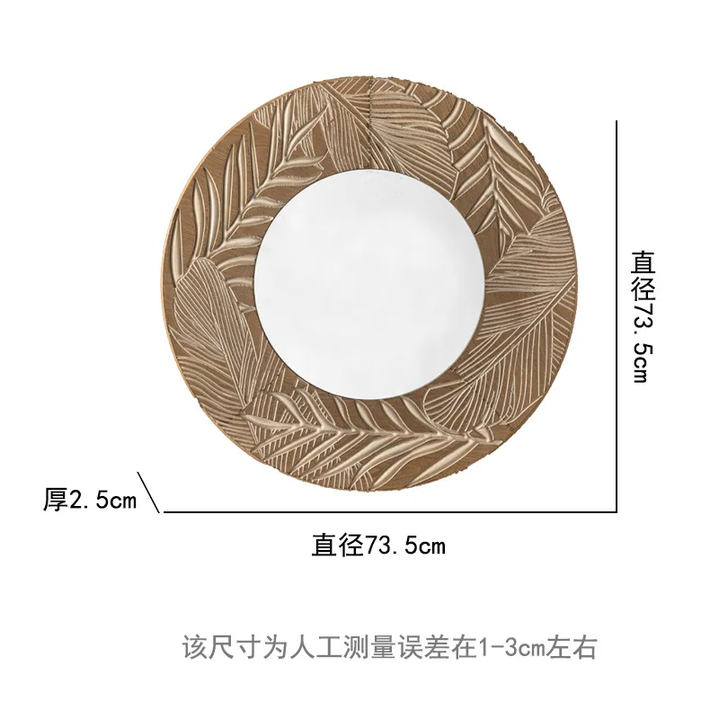 جدار منحوت عتيق، مرآة مستديرة كبيرة، طاولة مدخل، معلقة على الحائط، مرآة حوض الحمام، مرآة تزيين غرفة النوم