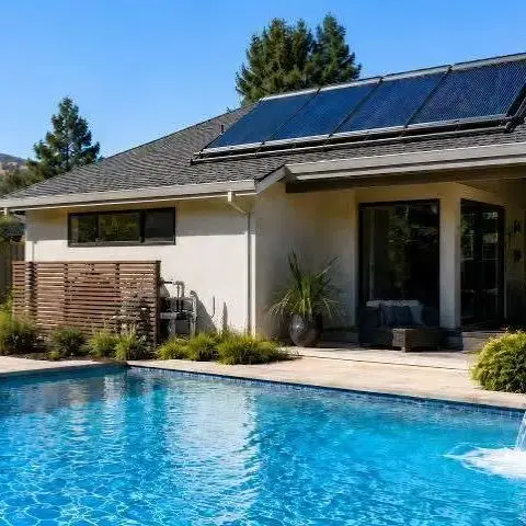 2 HP Solar Electric Hybrid Swimming Pool Booster Pump Grid Utility AC/DC 24/7 Runtime - Energy Efficient Pool Pump Set