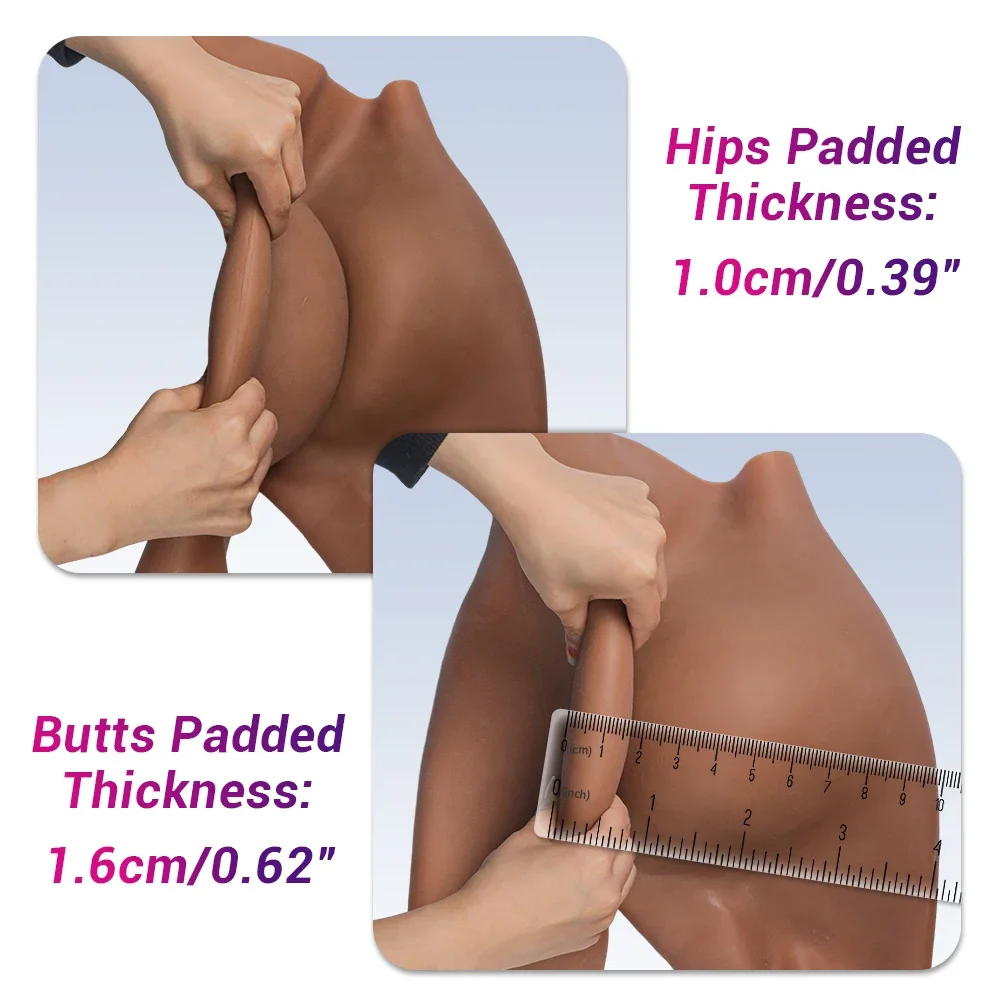 Silicone Fake Buttocks for Women Big Sexy 1.6cm Butt Thickness and 1cm Hips Enhancement Pants Open Crotch Shaper Underwear