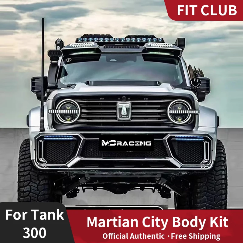 For Tank 300 Mars City Wide Body Kit Front and Rear Bars Wheel Eyebrows spoiler Hood Middle Mesh Appearance Kit Tank accessory