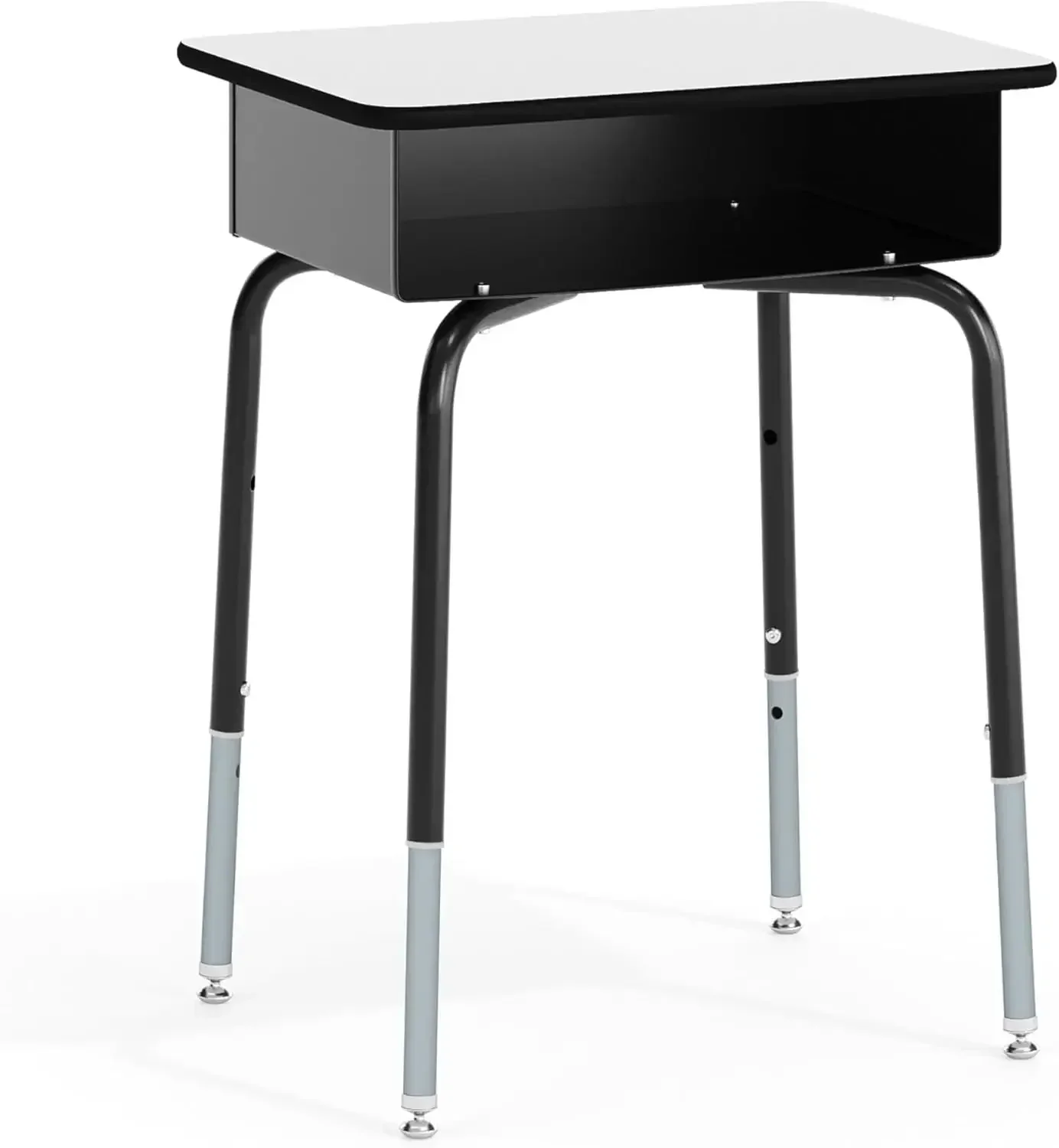 Furniture Billie Open Front Student Desk for Classrooms or Remote Learning, Height Adjustable School Desk with Metal Book Box, G