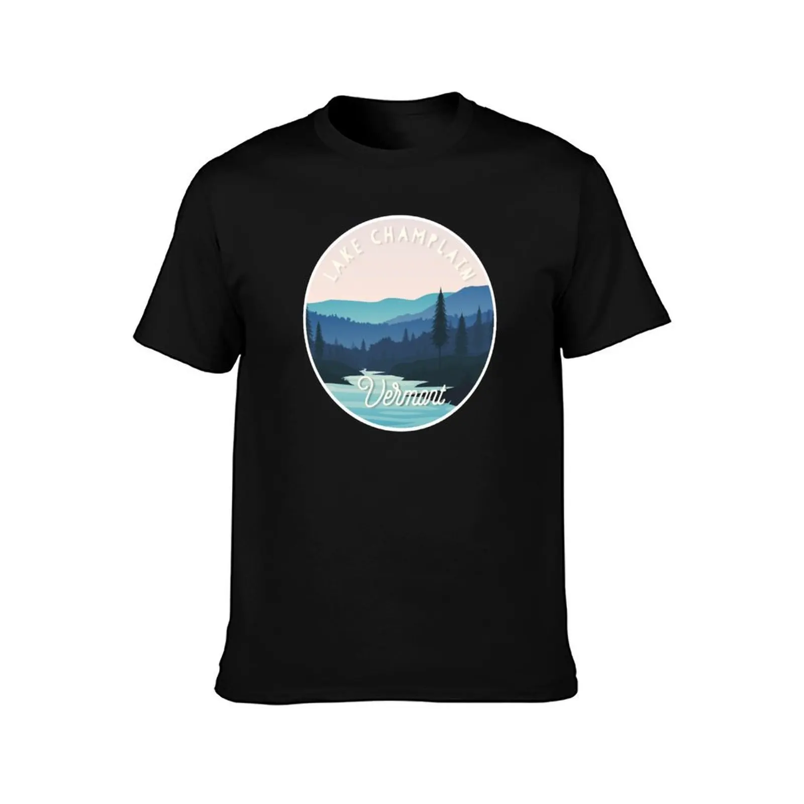 Lake Champlain, Vermont T-Shirt Casual Graphic Print Tee T-Shirt
