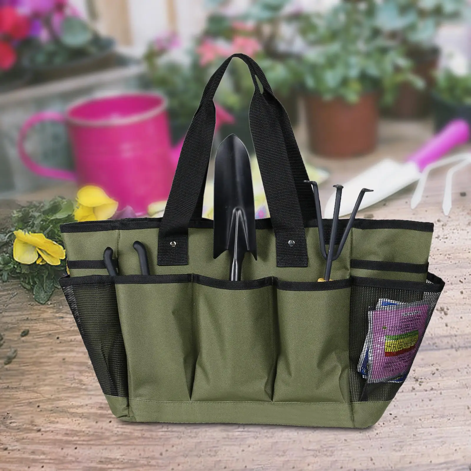 Garden Tool Bag Multipurpose Oxford Cloth Wear Resistant Garden Tote Bag