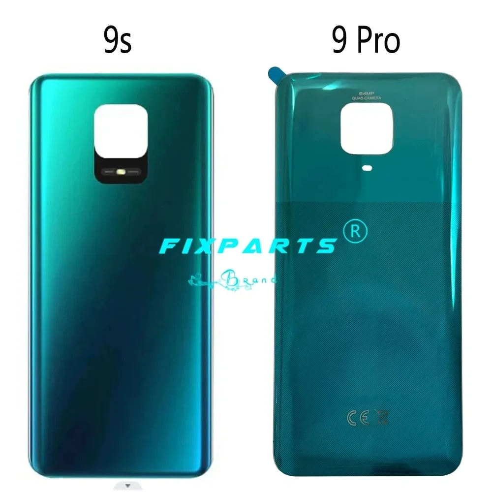 New For Xiaomi Redmi Note 9S Back Battery Cover Rear Door Housing Case Glass Panel Note9 Pro For Redmi Note 9 Pro Battery Cover