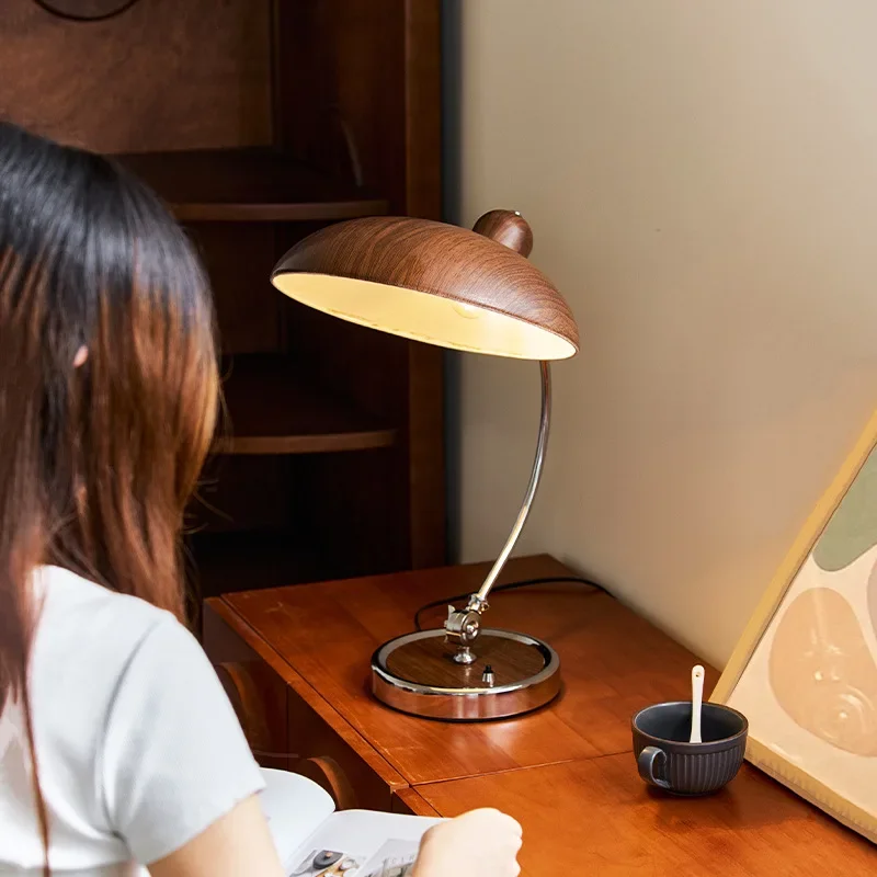Medieval desk lamp desk decoration retro simple bedroom study eye protection reading bedside ambient light