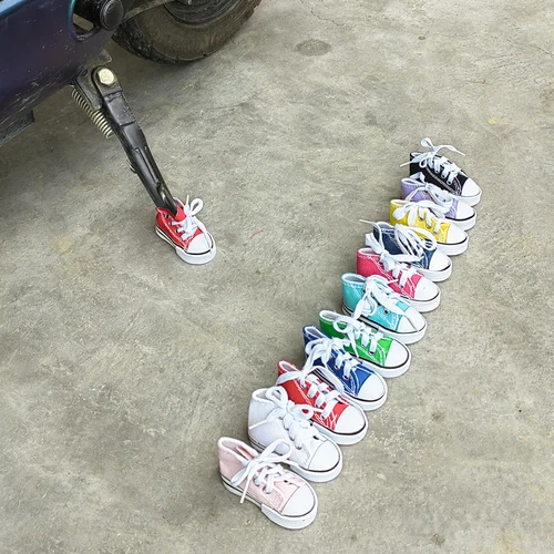 Imagen 1 del producto Mini cubierta de soporte lateral para motocicleta, zapato bonito y divertido, soporte para pie de bicicleta, soporte para motocicleta, trípode de juguete de 7,5 cm